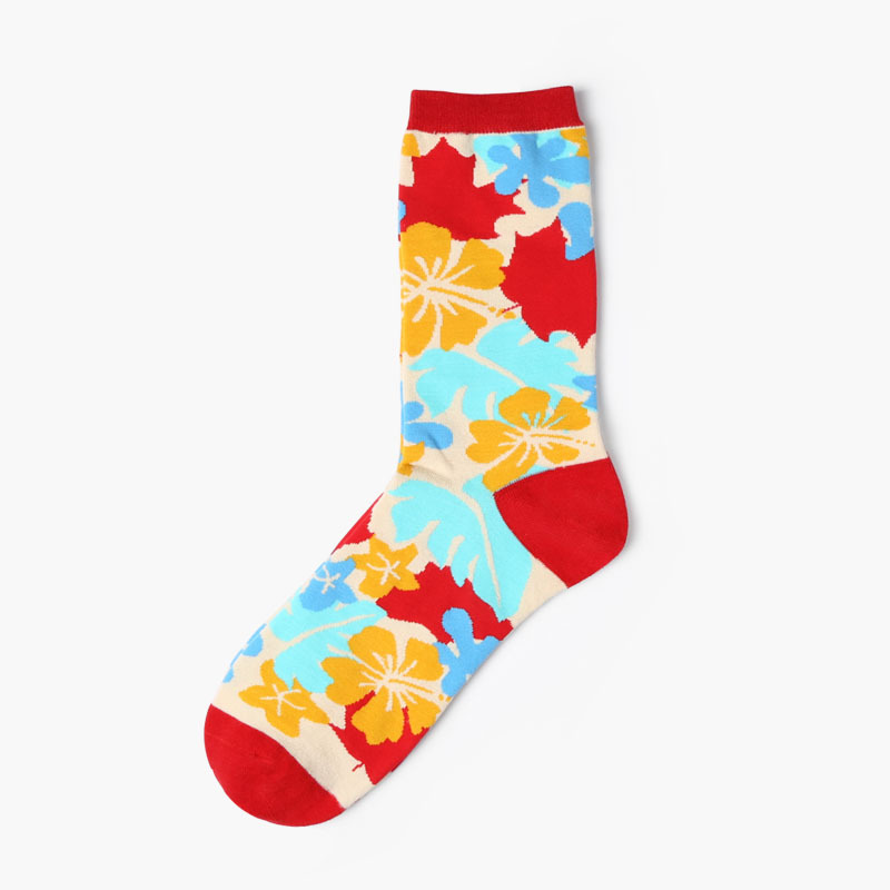 Custom-dress-socks-colorful-england-style-elements-flowers-pattern